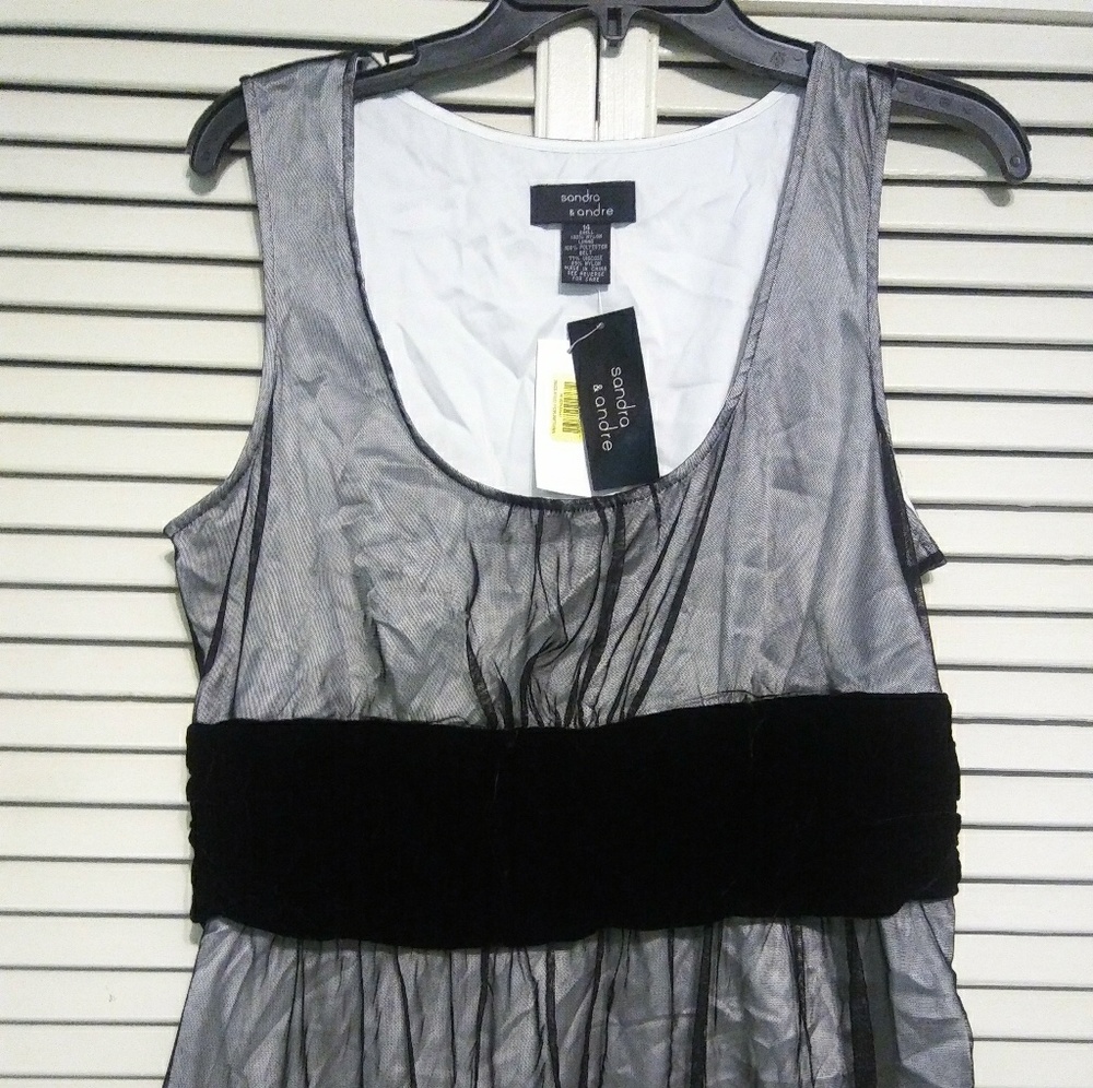 Satin net and velvet tank sz 14